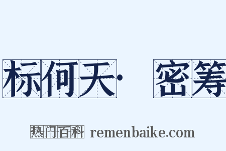 标何天·密筹是什么意思的图片